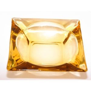 Vintage Moroccan Hazel Atlas Amber Glass Ashtray